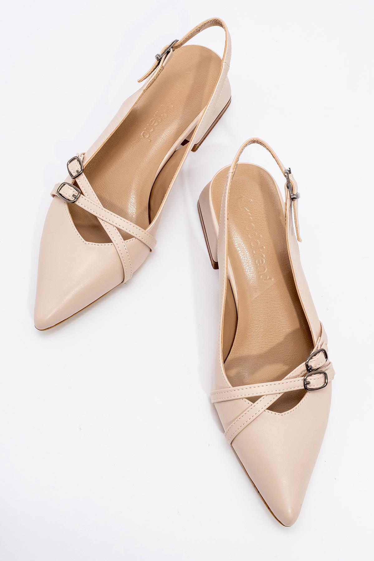 Kadın Çapraz Bantlı Sandalet TEN CİLT - Görsel 6