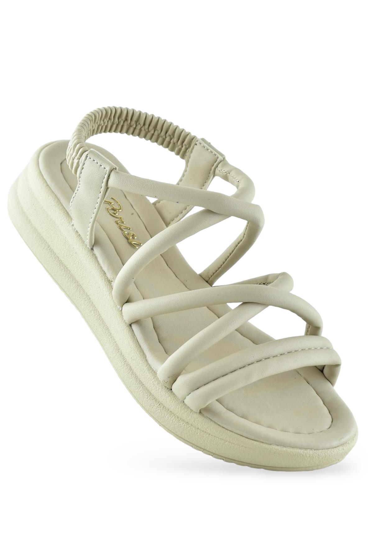 654 Ortopedik Taban Günlük Kadın Sandalet Hafif Sandalet Sahil Havuz - Görsel 2