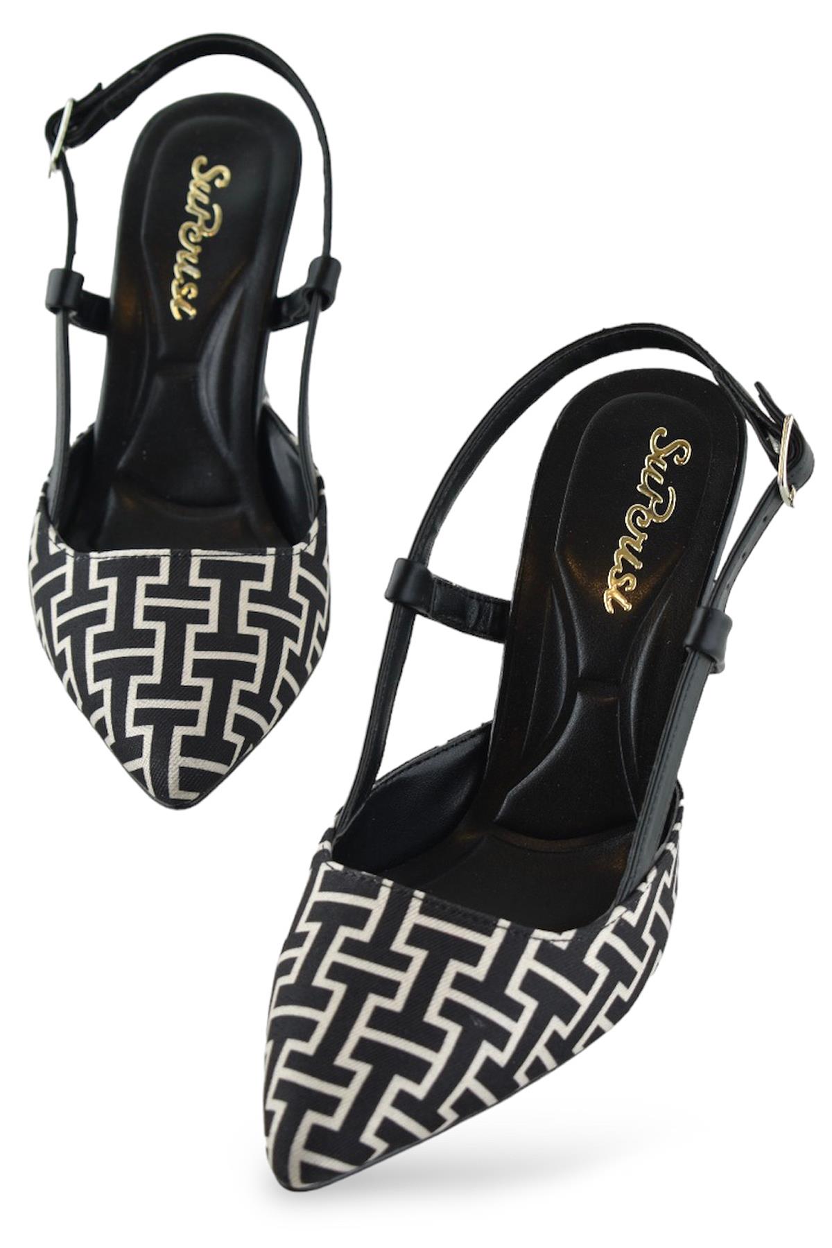 1085 Arkası Açık Kadın Topuklu Ayakkabı 9 cm Abiye Düğün Nişan Kına Gecesi - Görsel 3