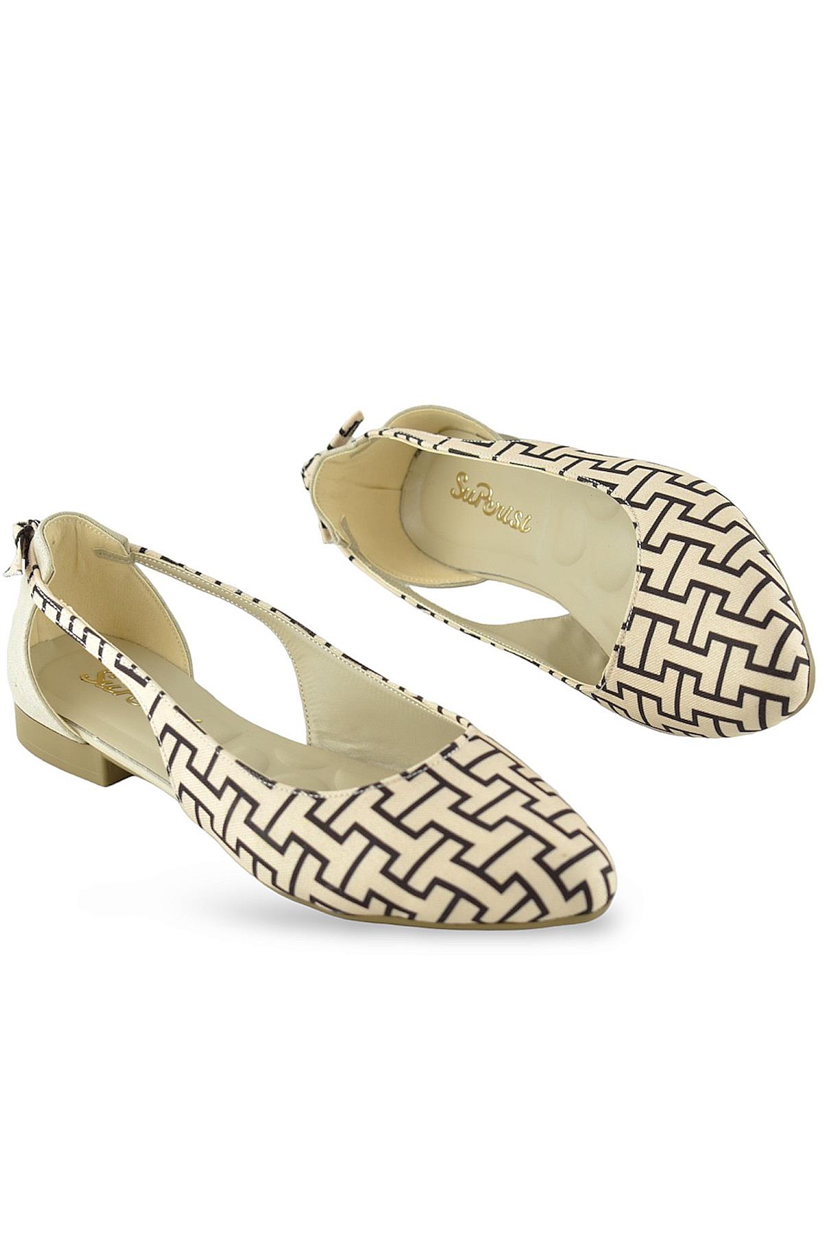 250S Rahat Taban Günlük Kadın Babet Ayakkabı Ev Babeti Nişan Düğün Ayakkabısı - Görsel 4