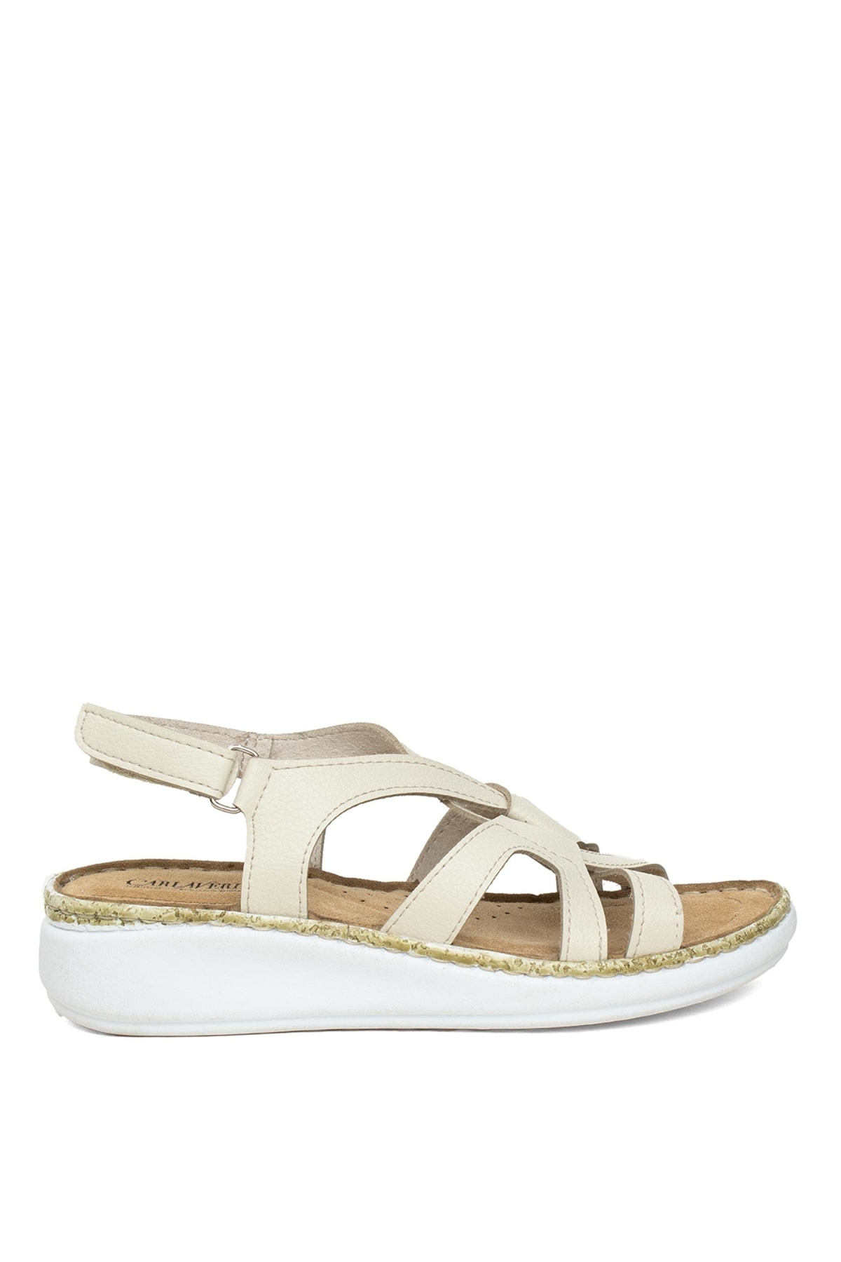 Elit Sry216919C Kadın Düz Sandalet Bej - Görsel 2