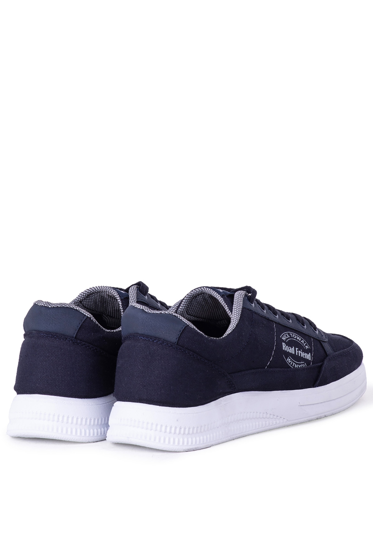 Erkek Keten Sneaker Yazlık Mevsimlik Ayakkabı Lacivert Lacivert - Görsel 6