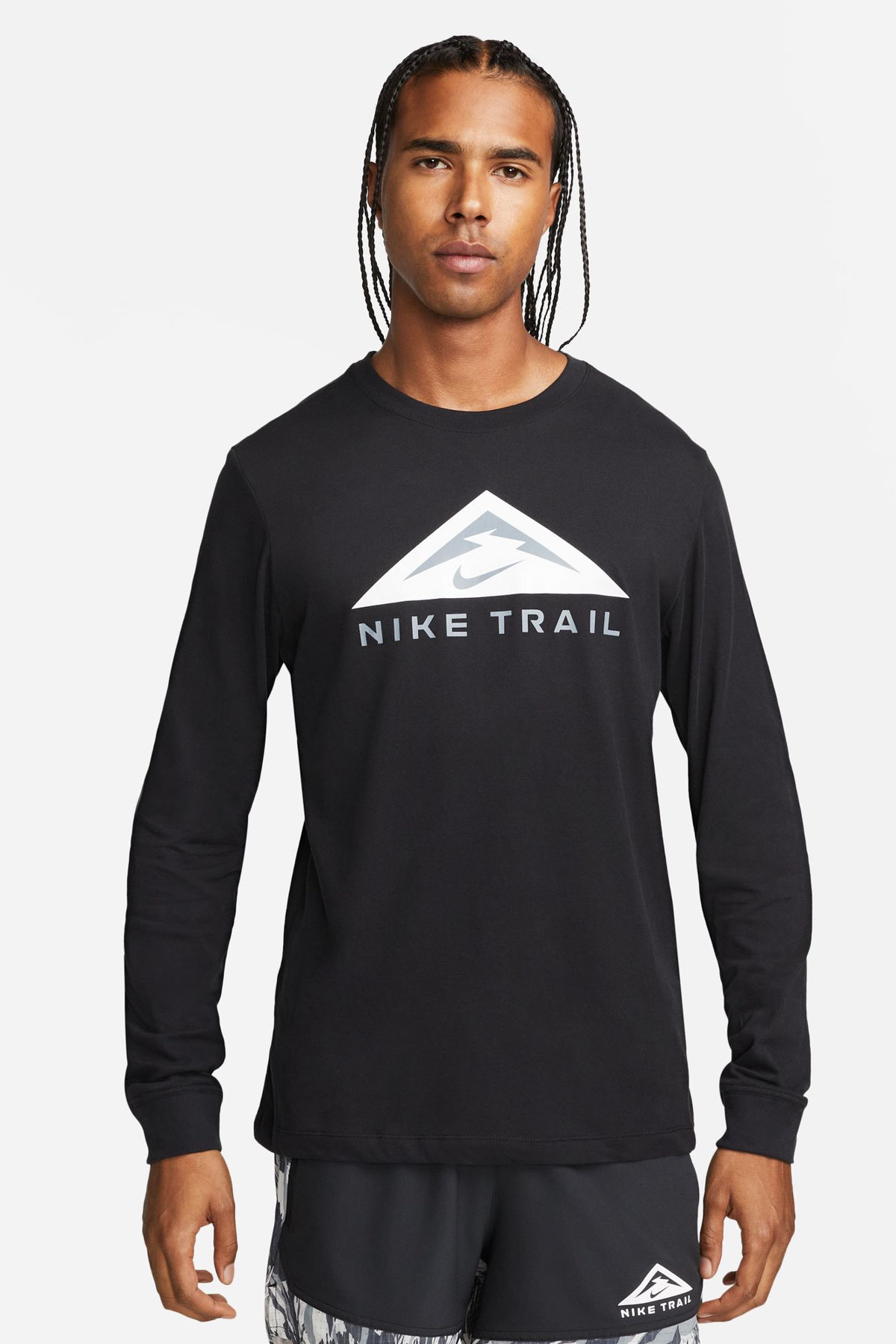 M NK DF TEE LS TRAIL Siyah Erkek Uzun Kol T-Shirt