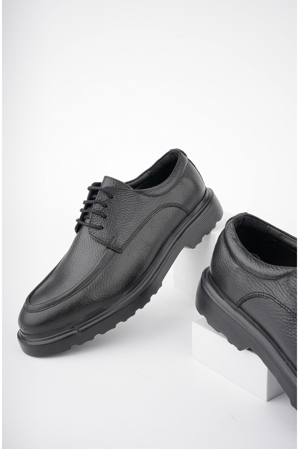 SAMUEL Garantili Günlük Klasik Hakiki Deri Casual Rahat Ortopedik Kalın Taban Erkek Ayakkabı - Görsel 8