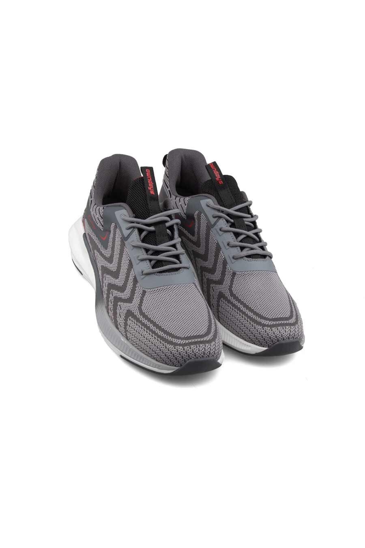 Bağcıklı >>> Desenli Triko Malzeme Yürüyüş Ayakkabı M-04347 - Görsel 3