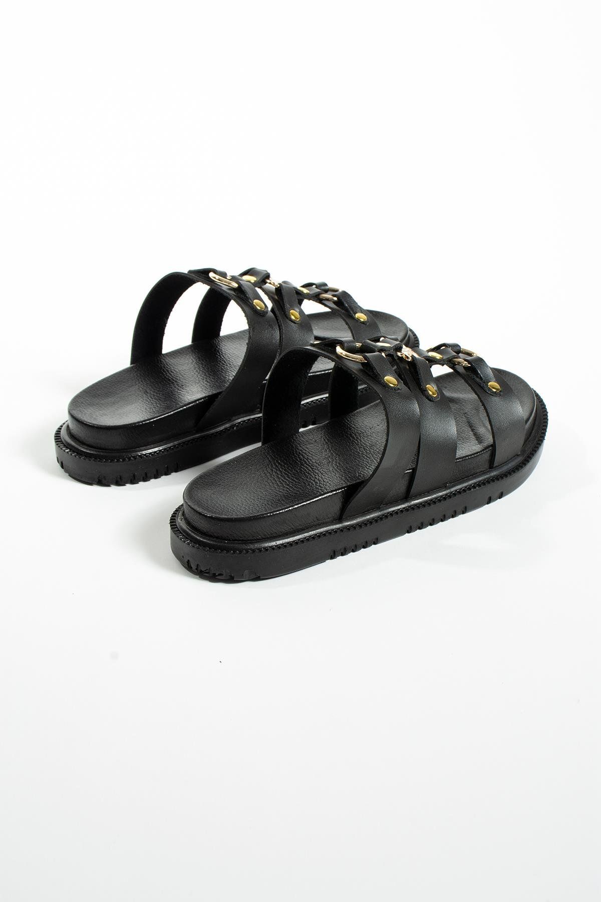 802 Kadın Deri Tozu Terlik - Görsel 4