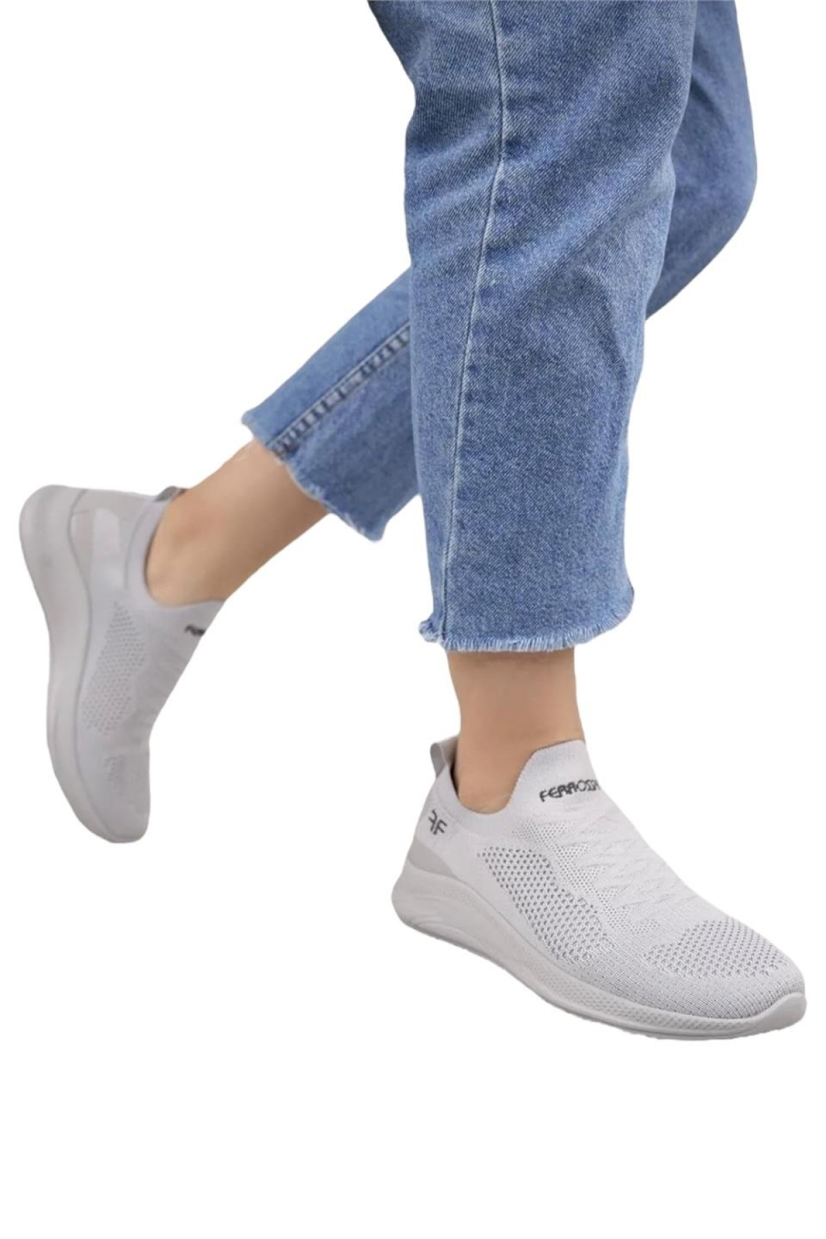Kadın Triko Spor Ayakkabı GRİ - Görsel 2