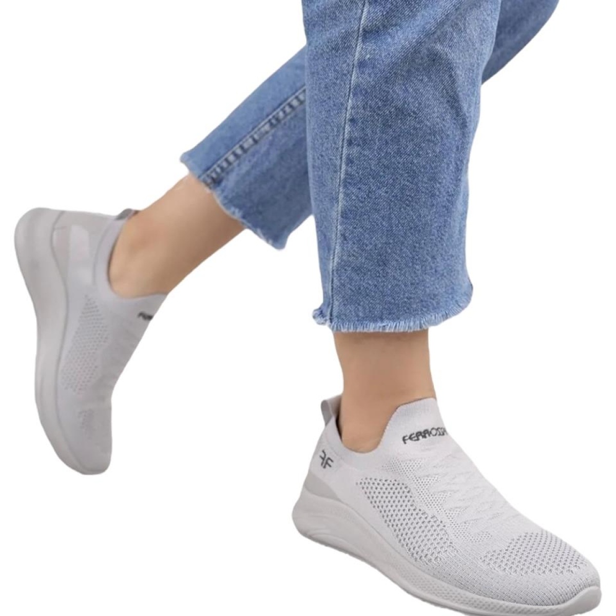 Kadın Triko Spor Ayakkabı GRİ - Görsel 8