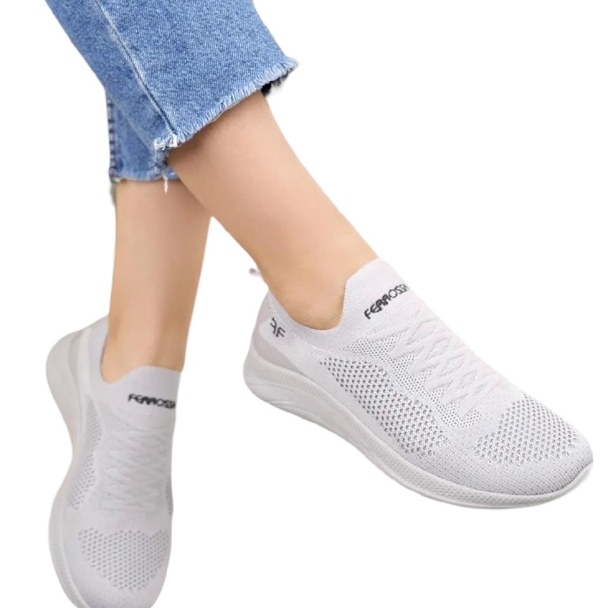 Kadın Triko Spor Ayakkabı GRİ - Görsel 9