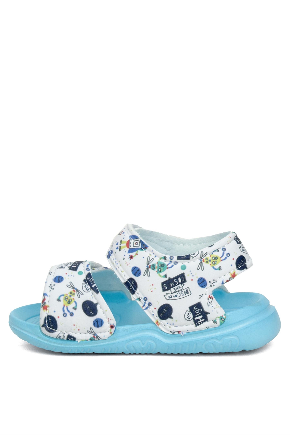 Elit SY016 Patik Erkek Çocuk Düz Sandalet Mavi - Görsel 4