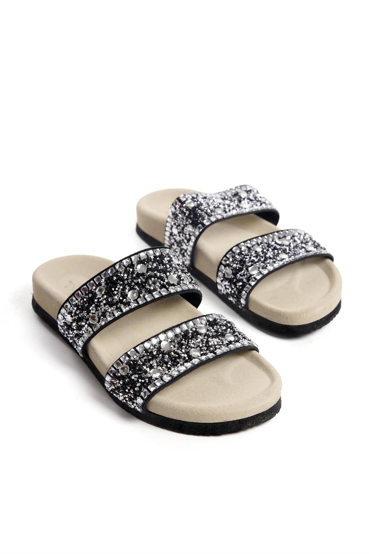 Zeyn 7866S Kadın Hakiki Deri Düz Terlik Siyah - Görsel 5