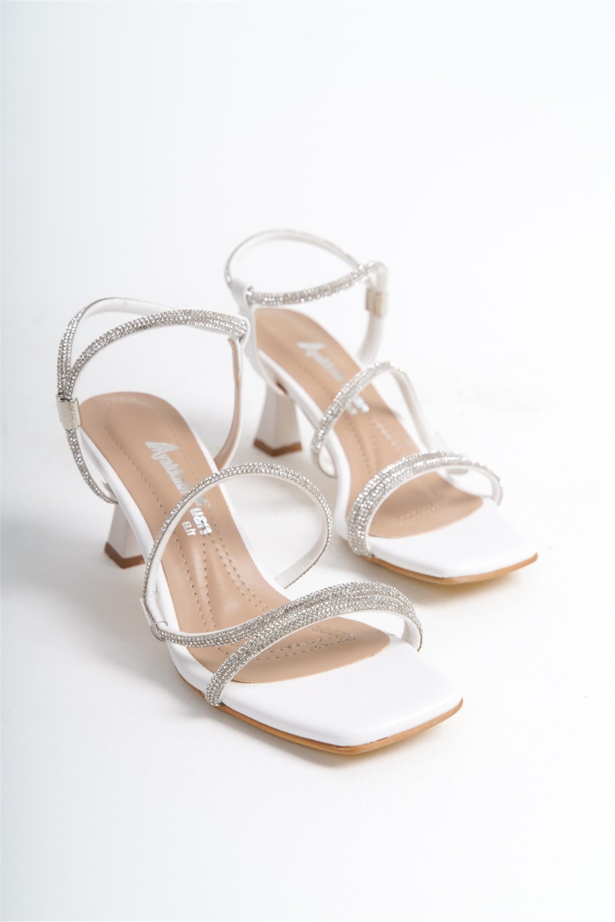 Elit Mst1004C Kadın Topuklu Ayakkabı Beyaz - Görsel 4