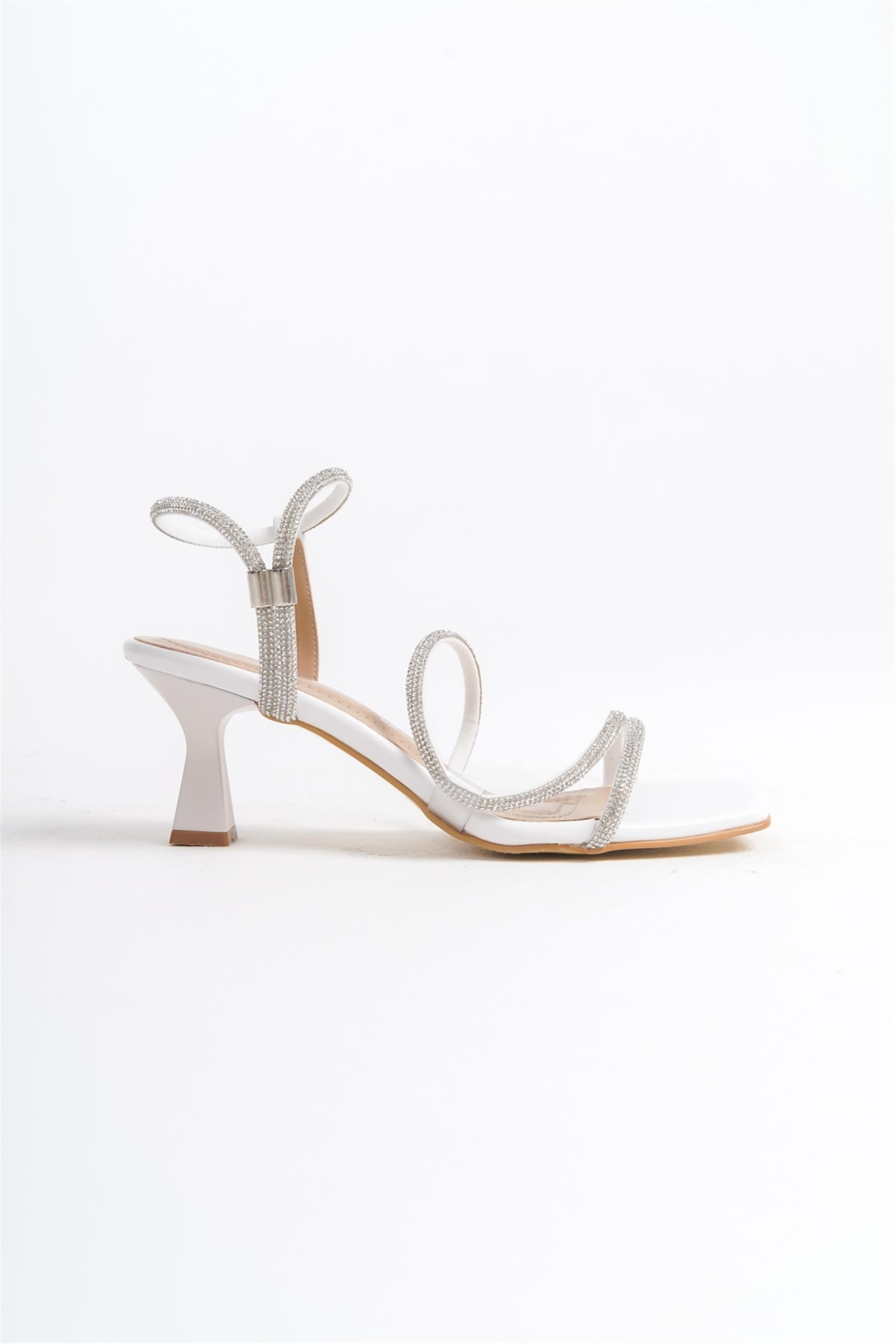 Elit Mst1004C Kadın Topuklu Ayakkabı Beyaz - Görsel 5