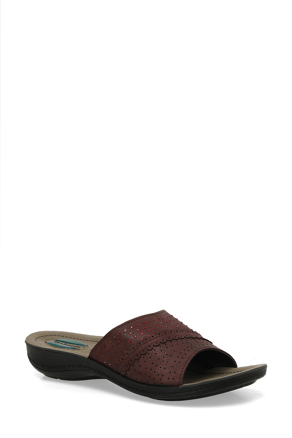 607010.Z4PR Bordo Kadın Ev Terliği - Görsel 3