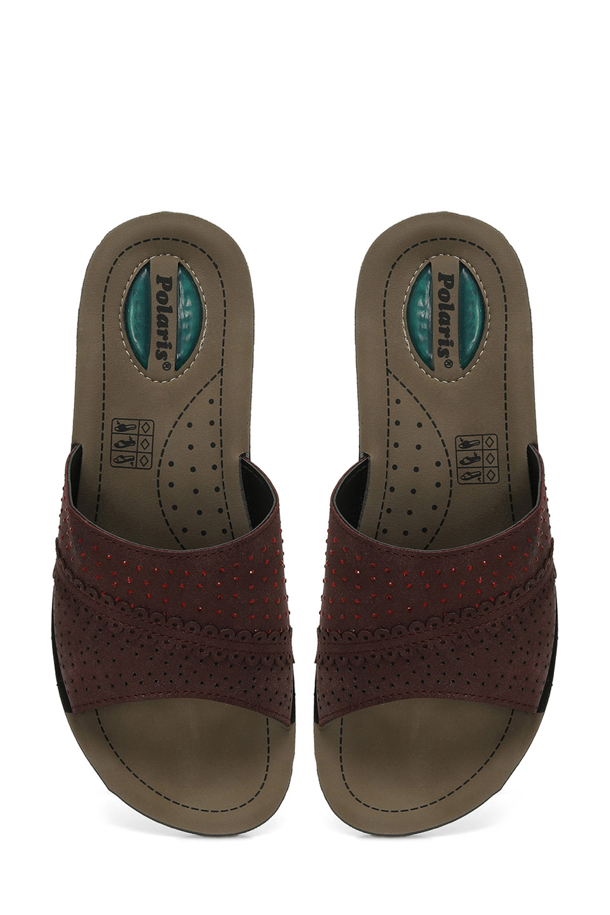 607010.Z4PR Bordo Kadın Ev Terliği - Görsel 5