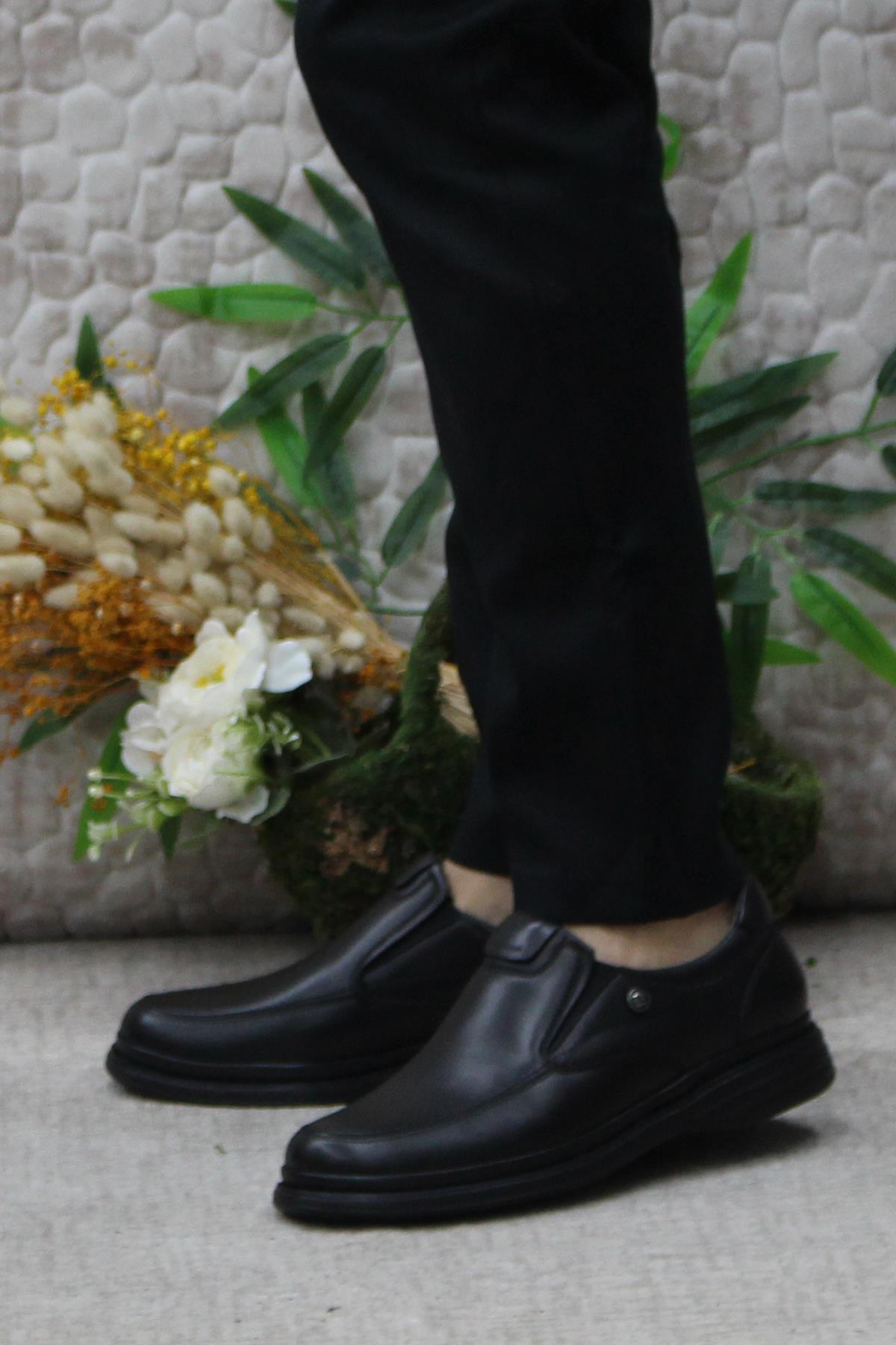 14602 Siyah Comfy Orijinal Ürün Hakiki Deri Erkek Ayakkabı - Görsel 4