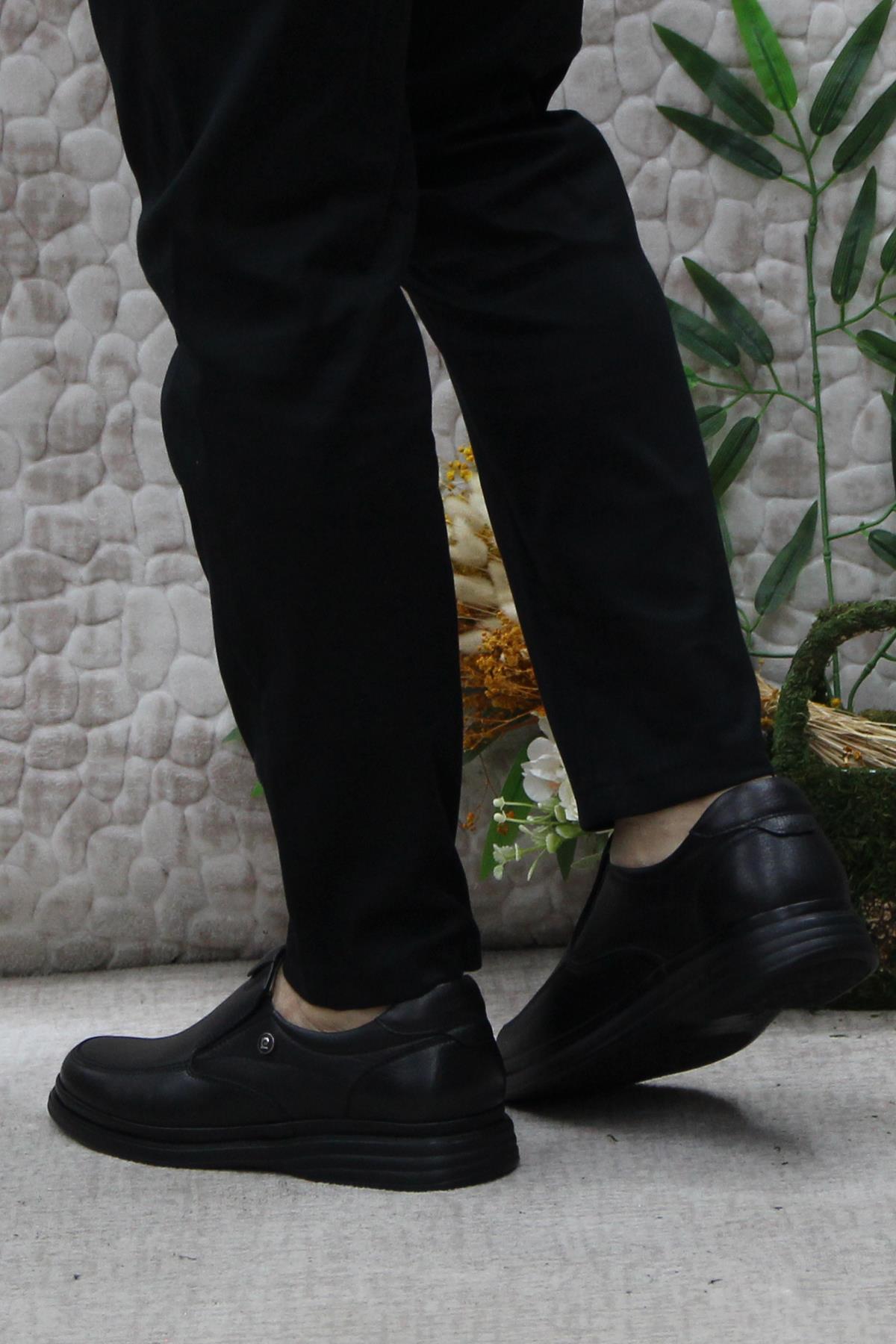 14602 Siyah Comfy Orijinal Ürün Hakiki Deri Erkek Ayakkabı - Görsel 5