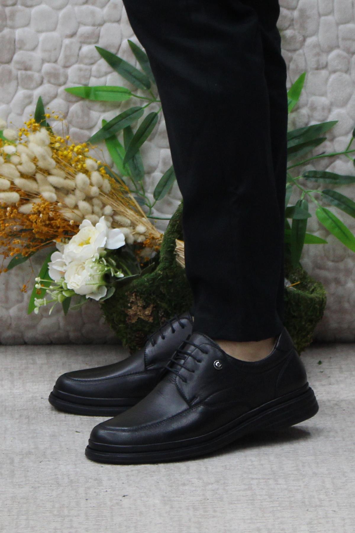 14601 Siyah Comfy Orijinal Ürün Hakiki Deri Erkek Ayakkabı - Görsel 4