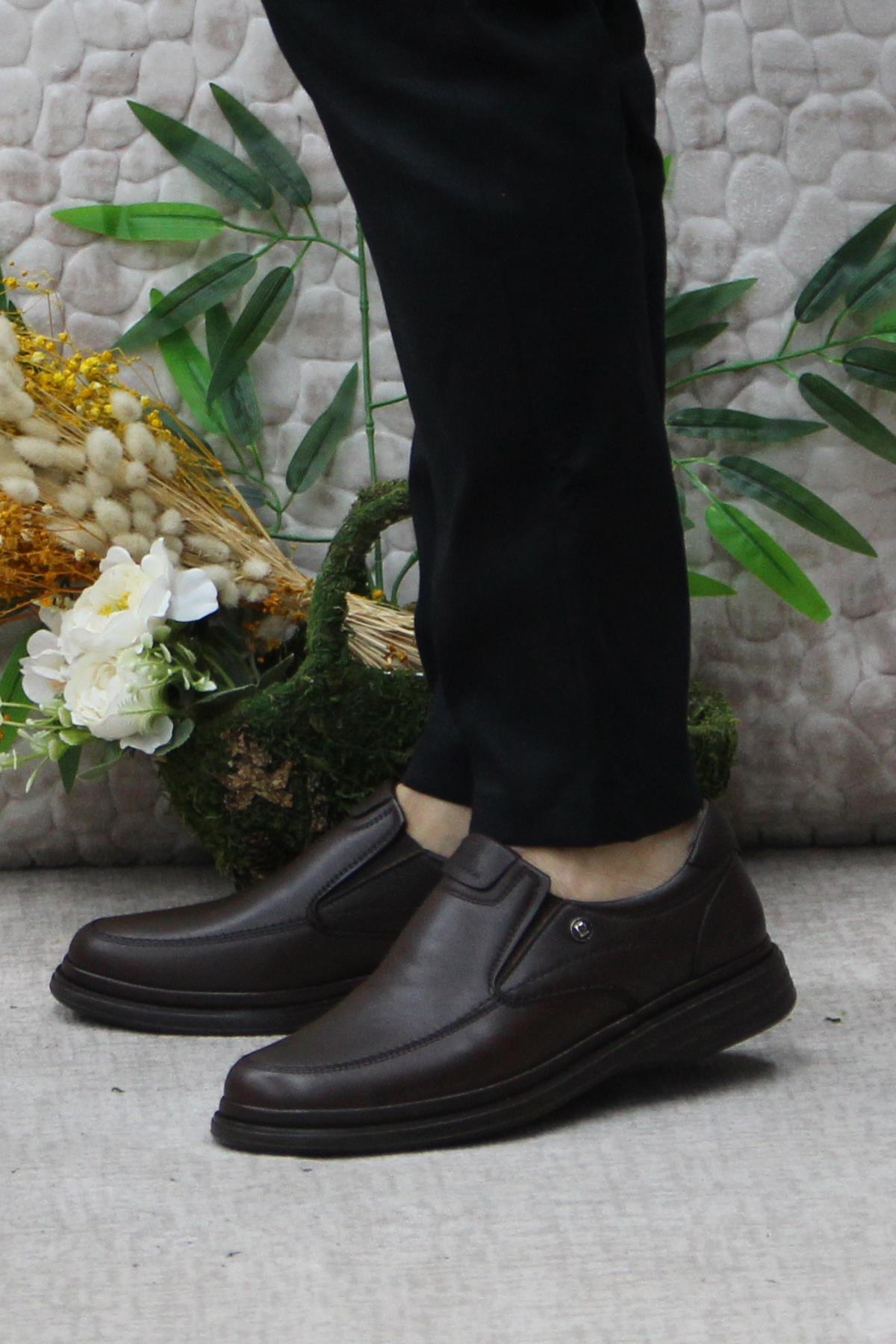 14602 Kahve Comfy Orijinal Ürün Hakiki Deri Erkek Ayakkabı - Görsel 4