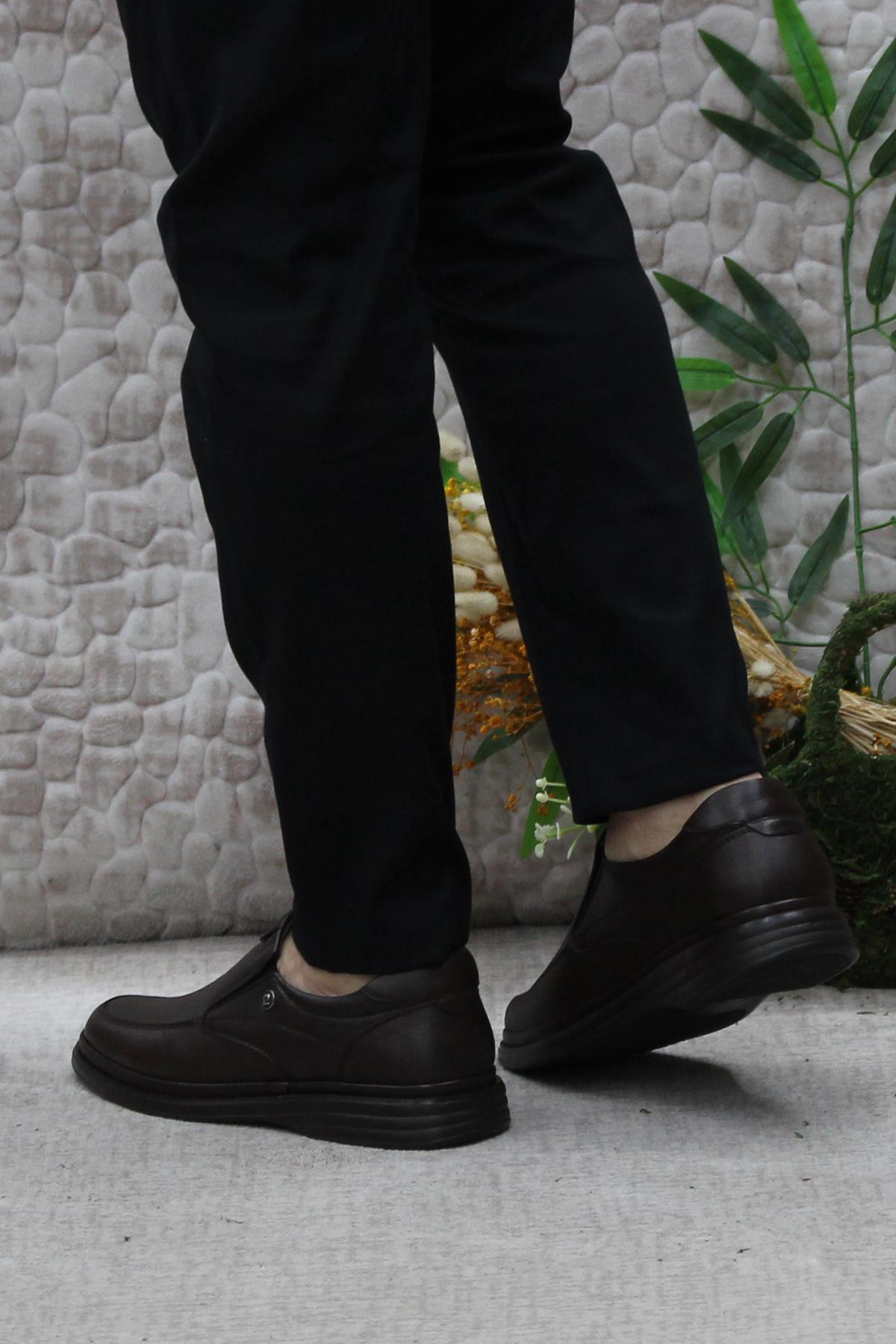 14602 Kahve Comfy Orijinal Ürün Hakiki Deri Erkek Ayakkabı - Görsel 5