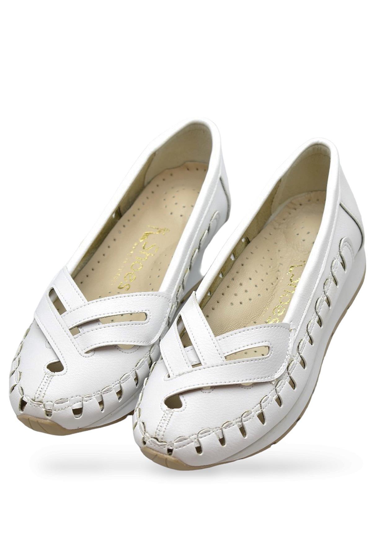 230B Rahat Ortopedik Taban Günlük Kadın Ayakkabı Babet Kadın Yazlık Ayakkabı - Görsel 7