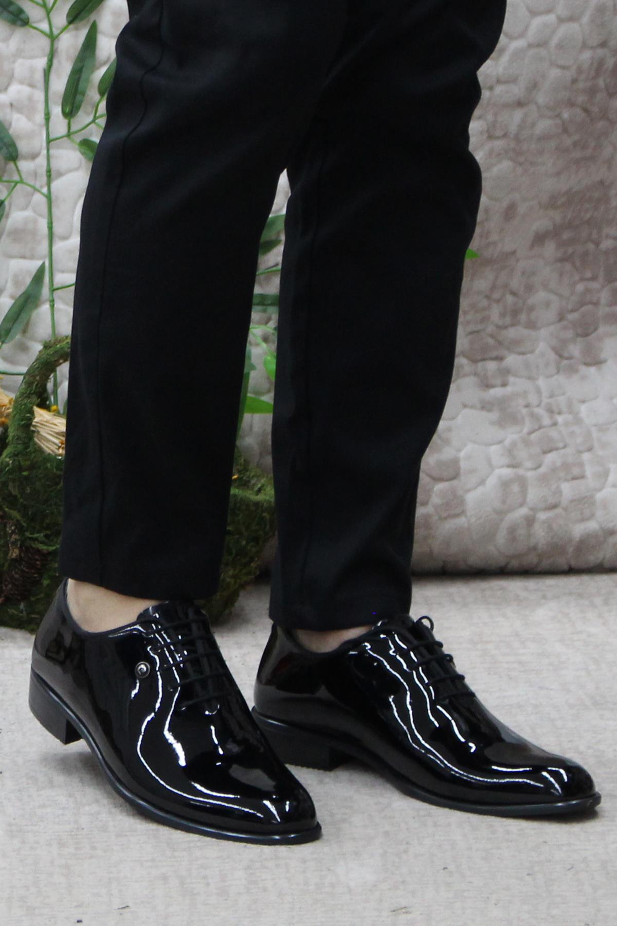 7059 Siyah Rugan Damat Ayakkabısı Takım Ayakkabısı Erkek Ayakkabı - Görsel 3