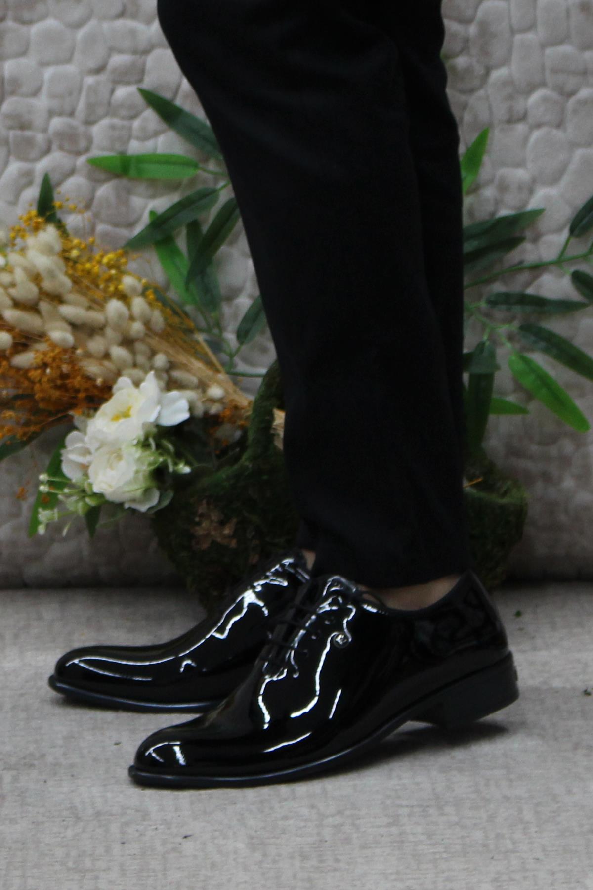 7059 Siyah Rugan Damat Ayakkabısı Takım Ayakkabısı Erkek Ayakkabı - Görsel 4