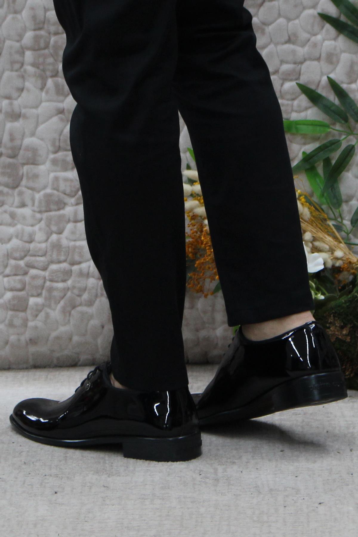 7059 Siyah Rugan Damat Ayakkabısı Takım Ayakkabısı Erkek Ayakkabı - Görsel 5