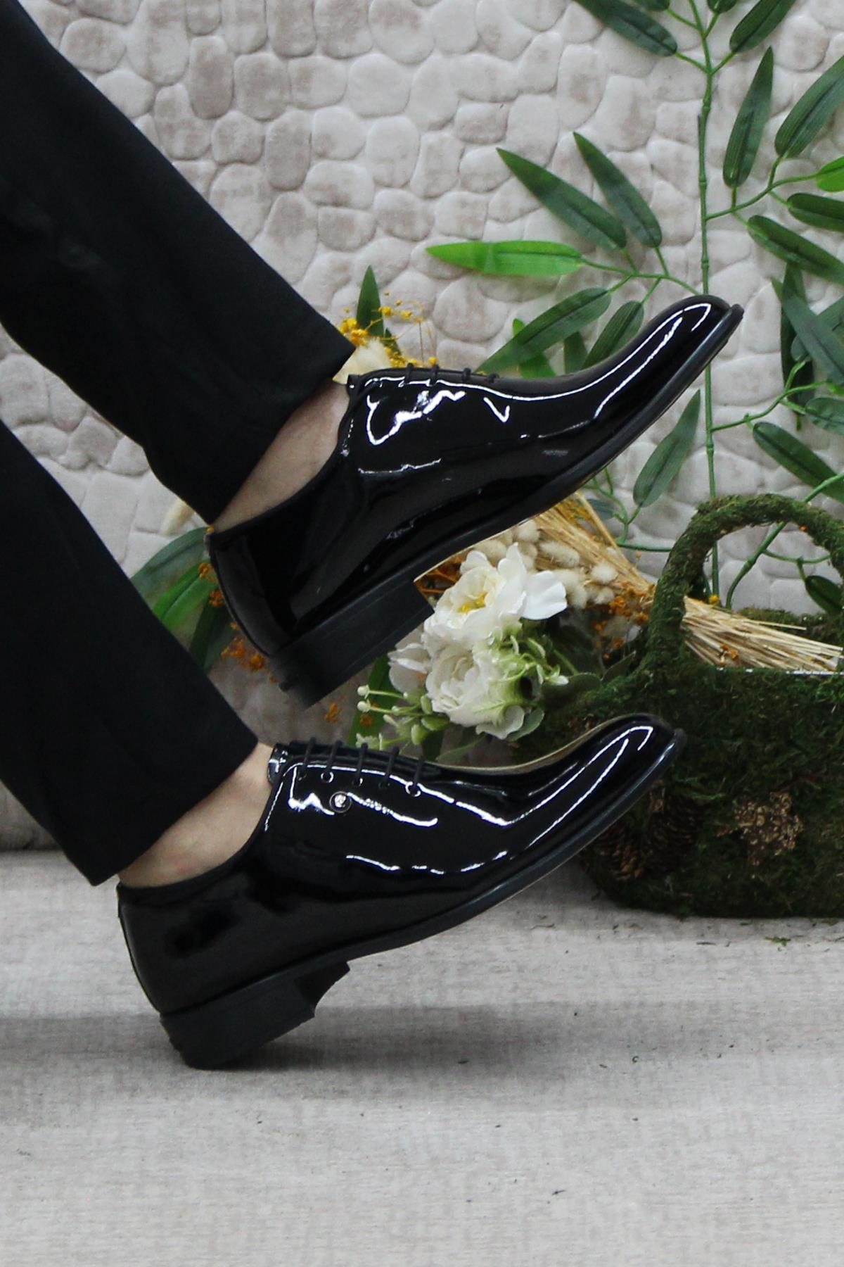 7059 Siyah Rugan Damat Ayakkabısı Takım Ayakkabısı Erkek Ayakkabı - Görsel 6