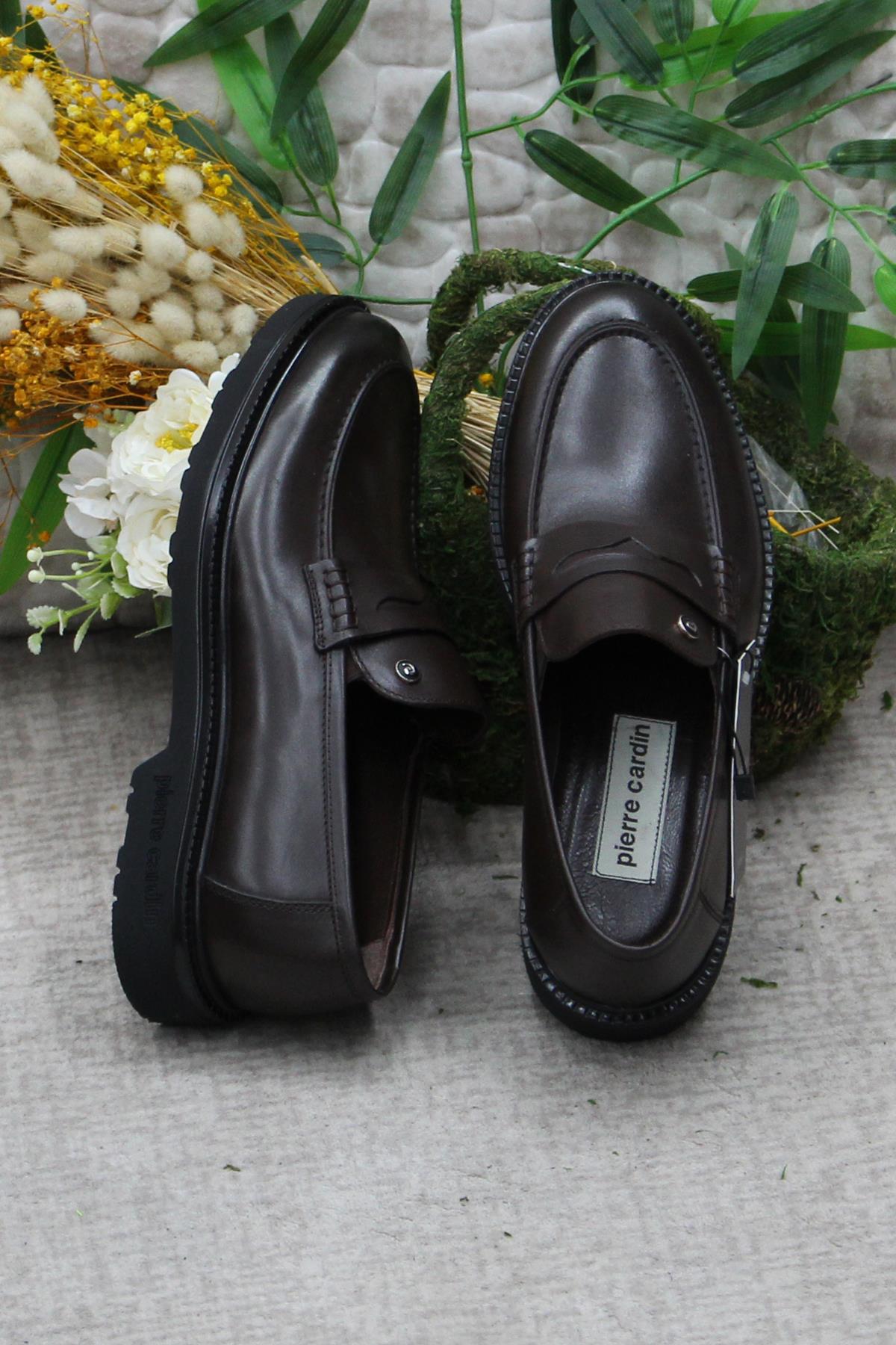 241075 Kahve Hakiki Deri Erkek Loafer Erkek Ayakkabı - Görsel 7