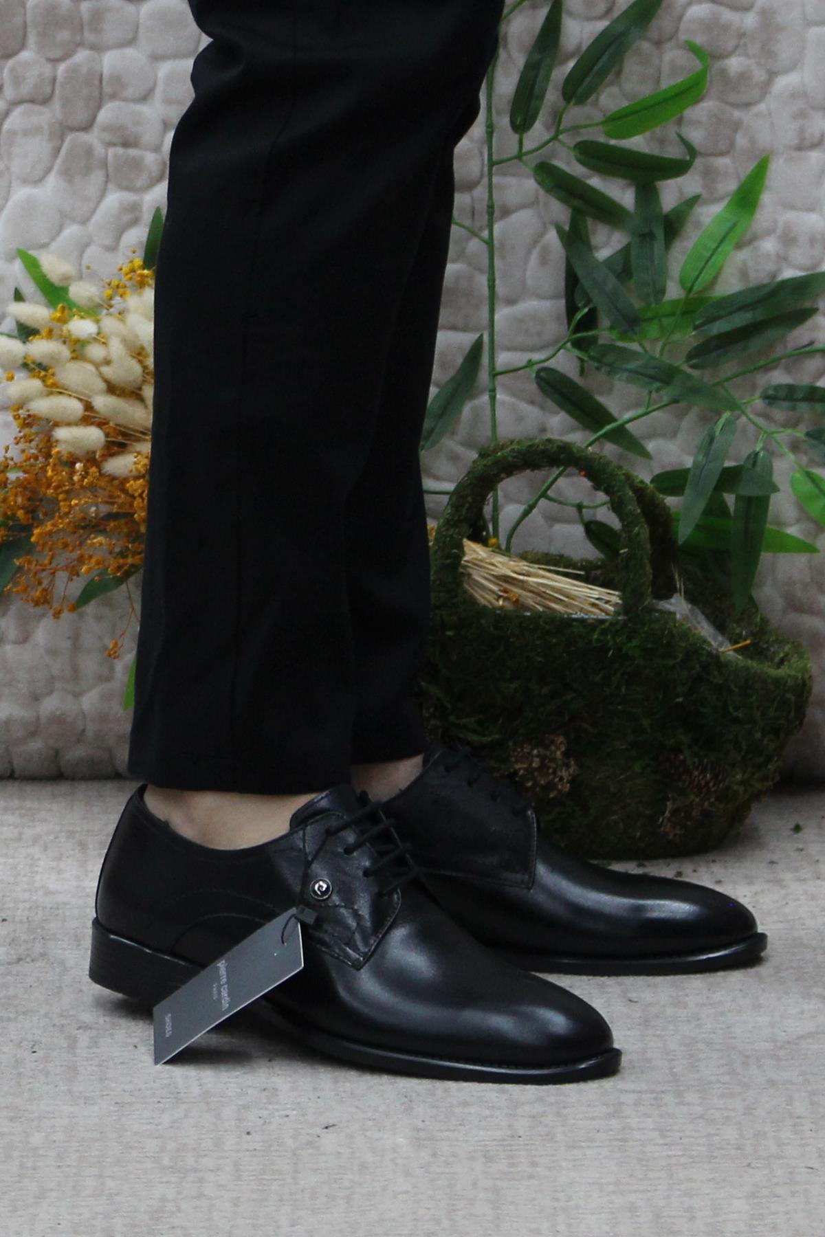 63585 Siyah Hakiki Deri Erkek Klasik Erkek Ayakkabı - Görsel 2
