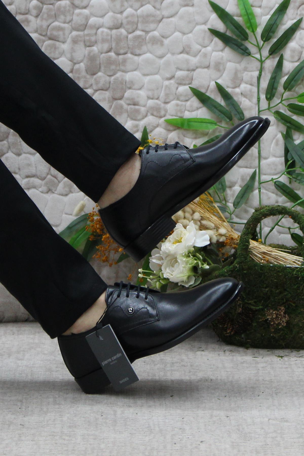 63585 Siyah Hakiki Deri Erkek Klasik Erkek Ayakkabı - Görsel 6