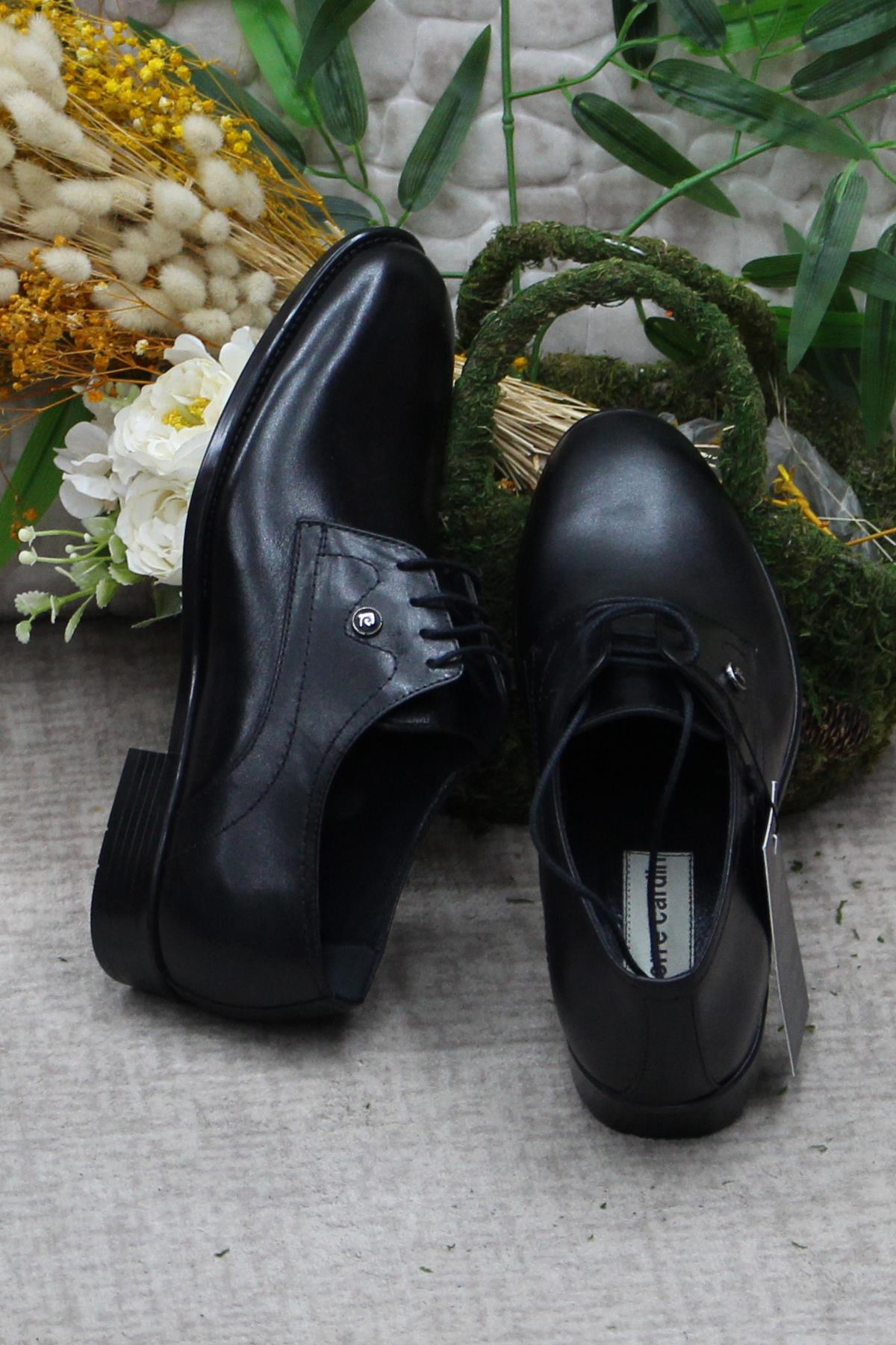 63585 Siyah Hakiki Deri Erkek Klasik Erkek Ayakkabı - Görsel 7