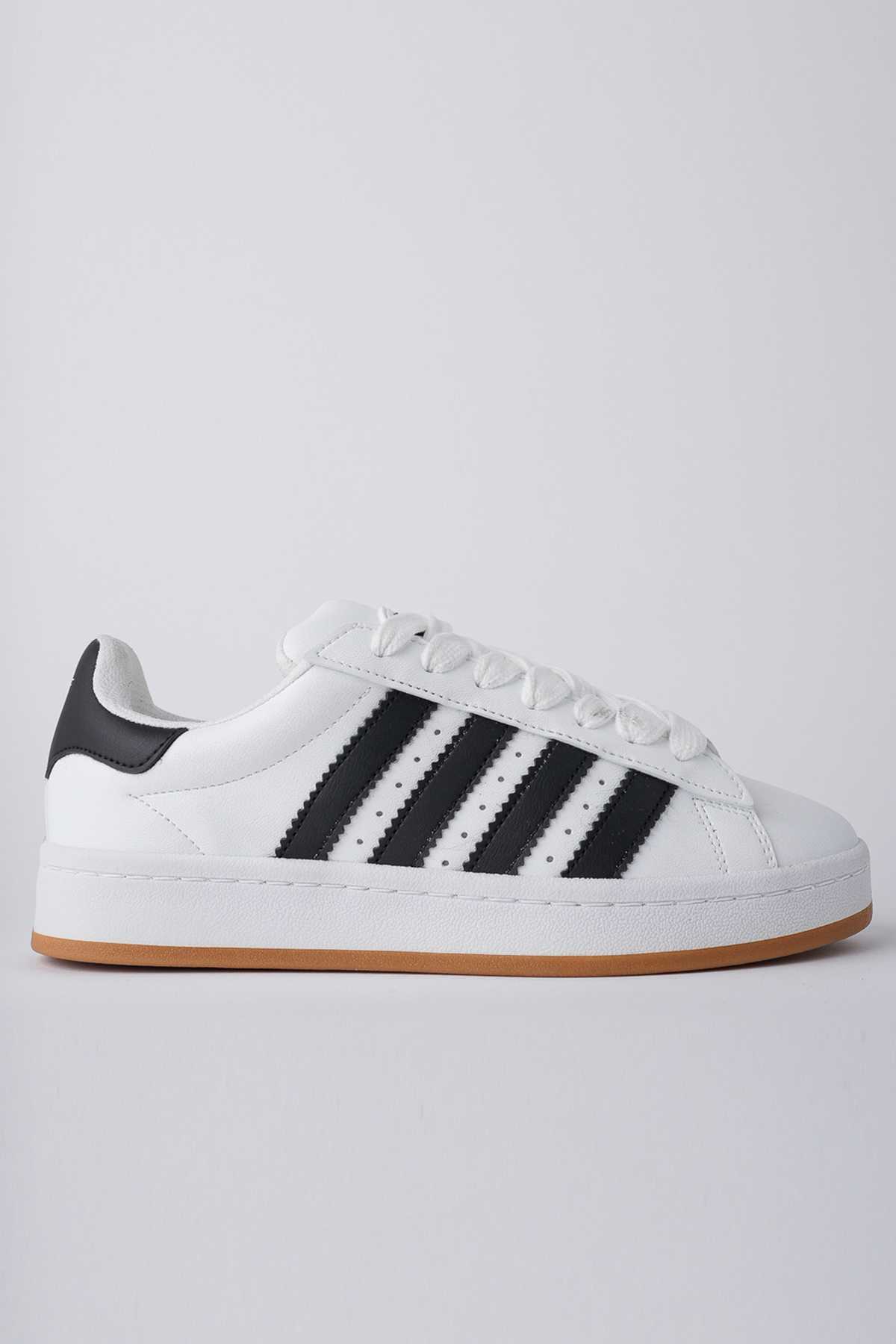 Spor Sneaker Ayakkabı Beyaz Siyah - Görsel 4