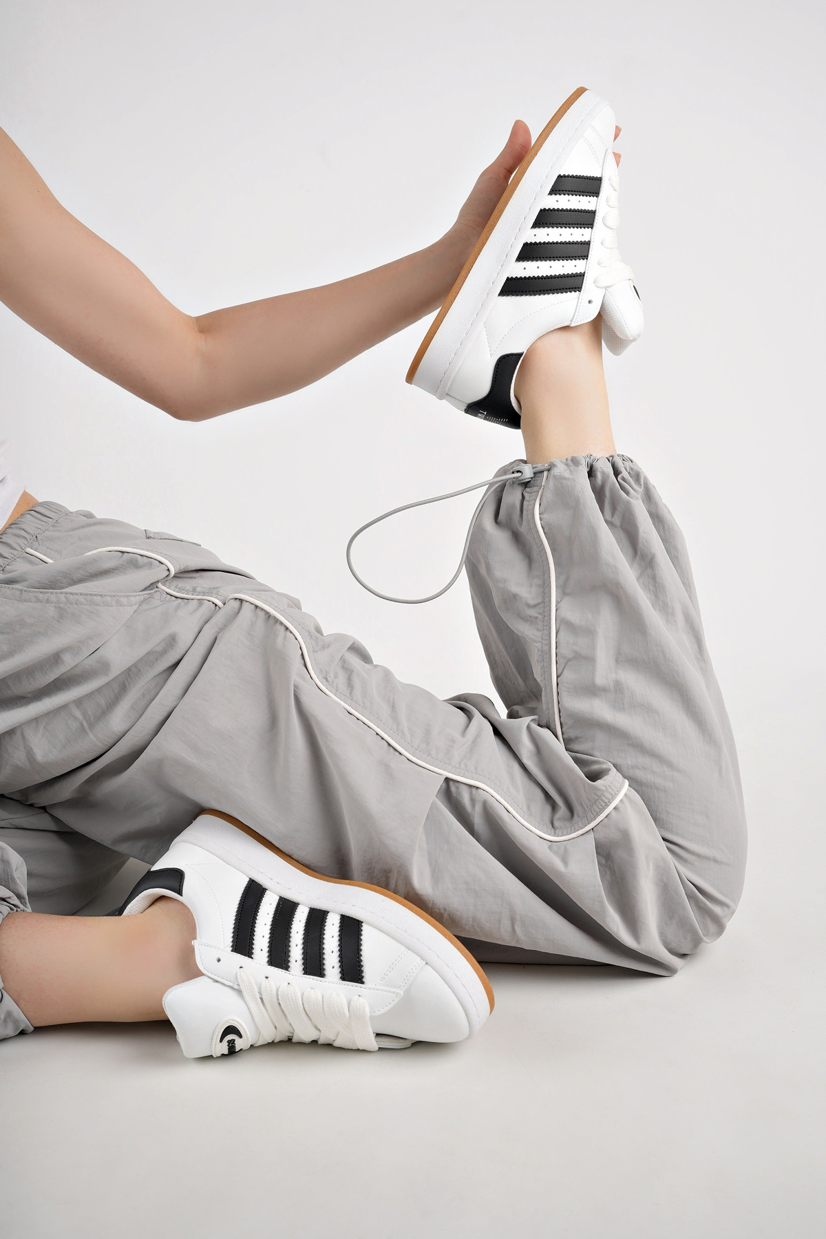 Spor Sneaker Ayakkabı Beyaz Siyah - Görsel 7