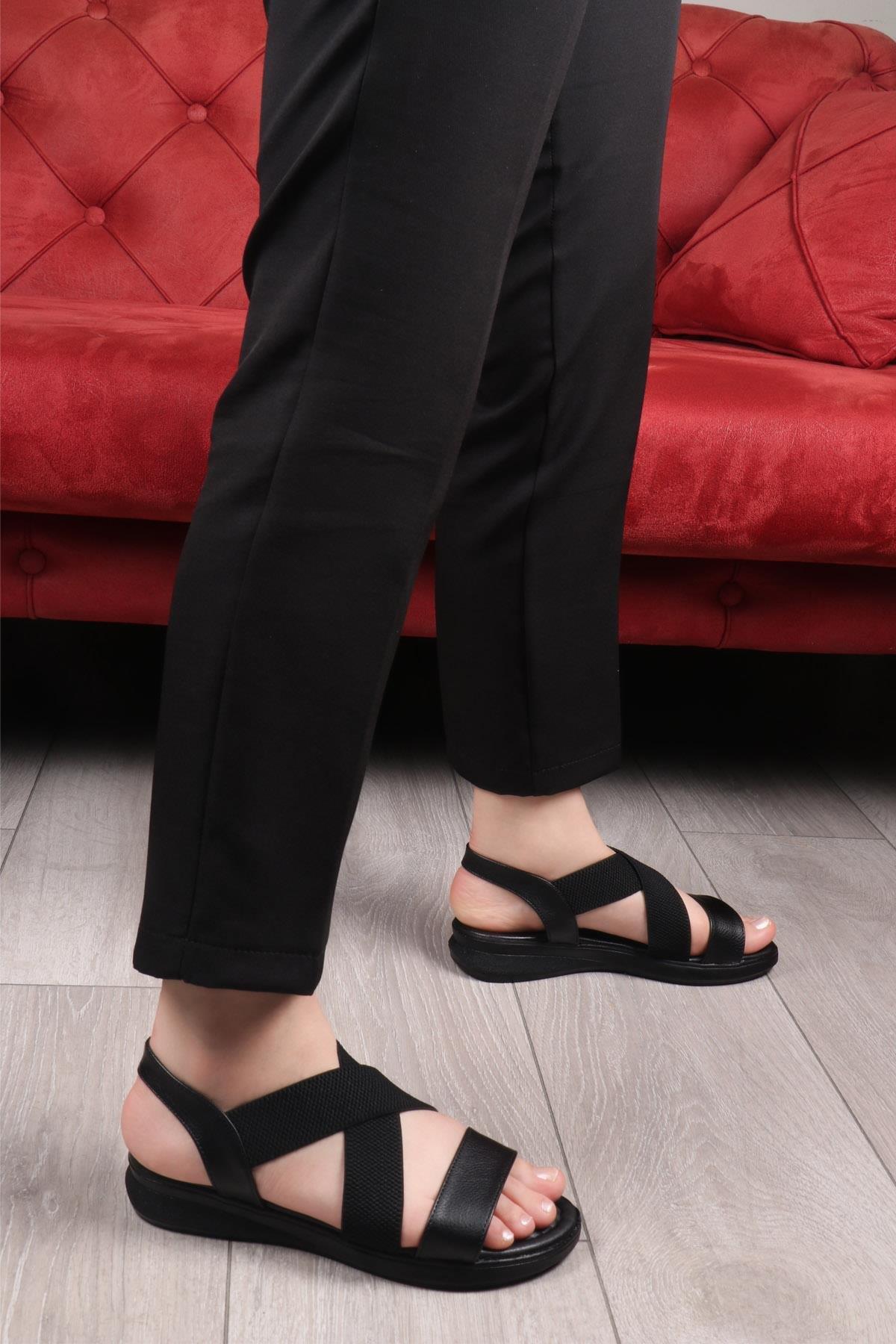 3980 Anatomik Rahat Taban Günlük Kadın Sandalet - Görsel 4