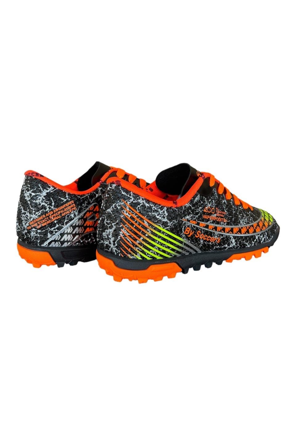 Erkek Rahat Halı Saha Ayakkabısı SİYAH TURUNCU - Görsel 5
