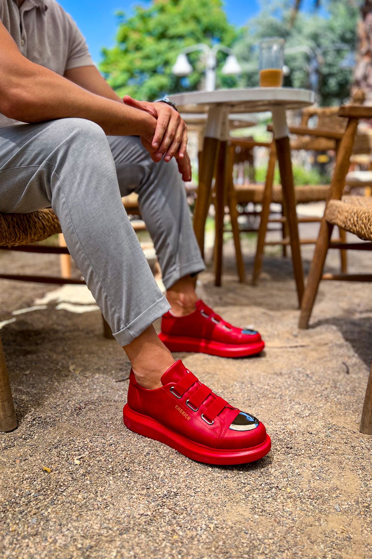 CH251 CRT Mirror Erkek Ayakkabı KIRMIZI - Görsel 2