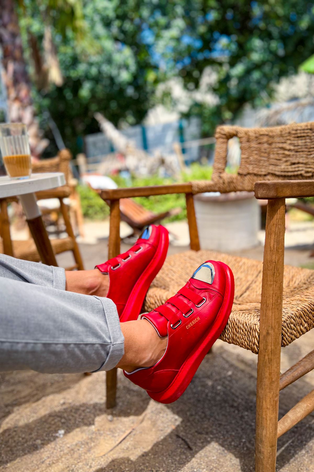 CH251 CRT Mirror Erkek Ayakkabı KIRMIZI - Görsel 4