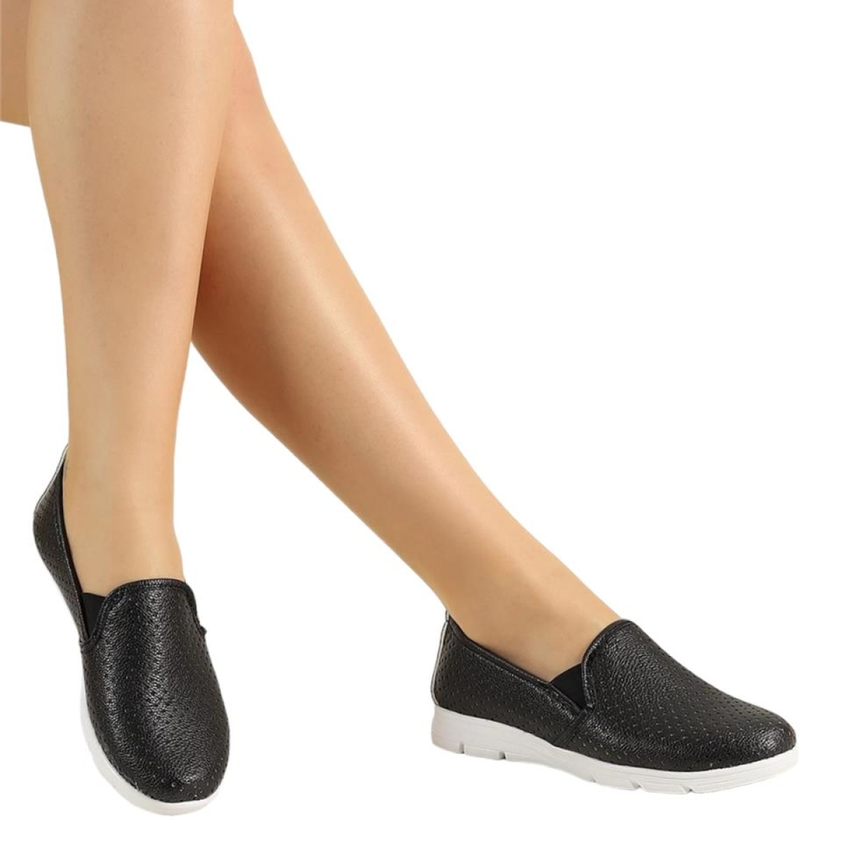 Kadın Babet Rahat Hafif Ayakkabı SİYAH - Görsel 10