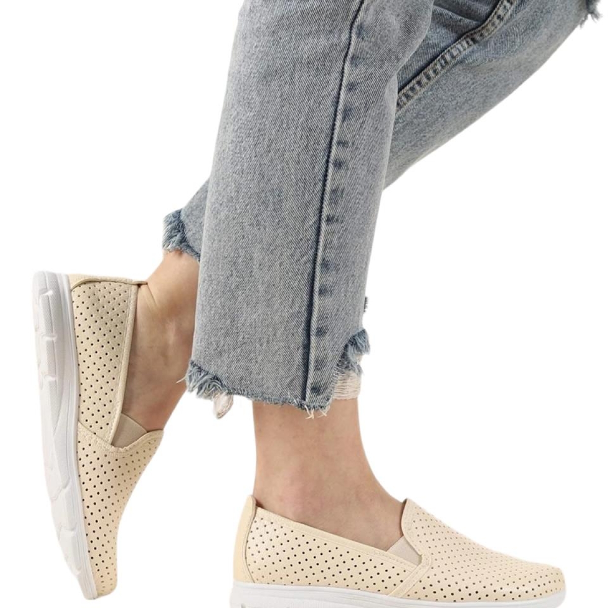 Kadın Babet Rahat Hafif Ayakkabı BEJ - Görsel 8