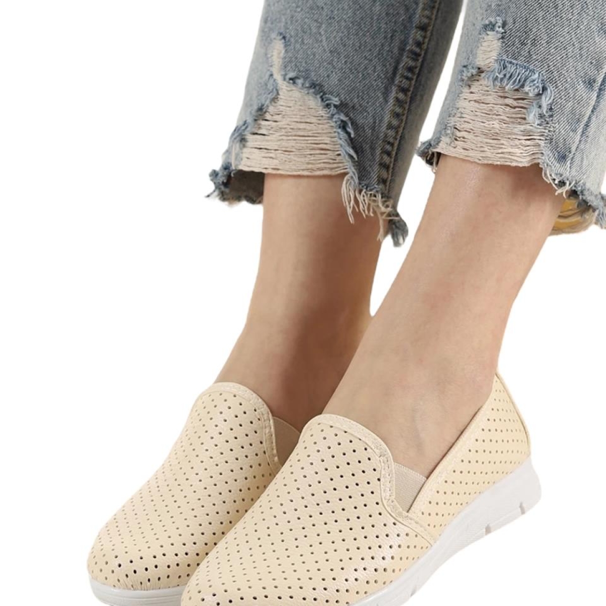 Kadın Babet Rahat Hafif Ayakkabı BEJ - Görsel 10