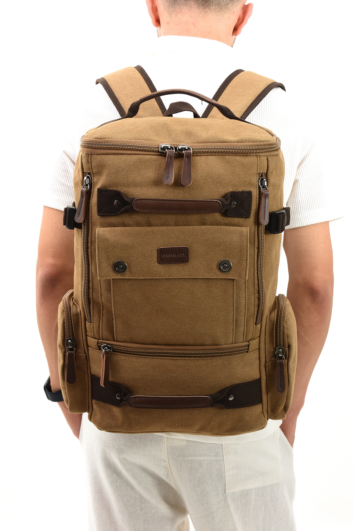 eba-8831 kanvas sırt çantası laptop bölmeli kamp seyahat Dağcı