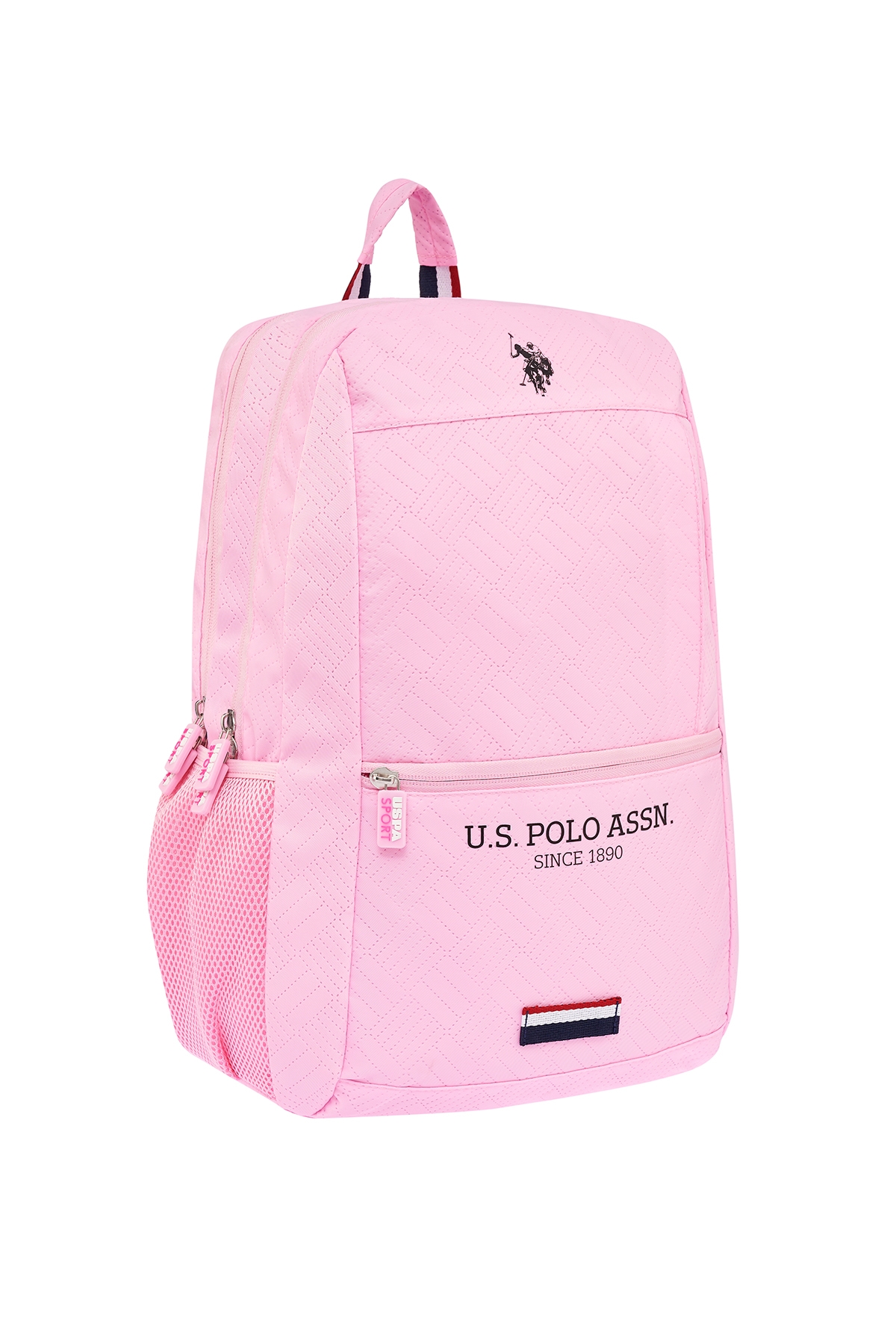 US Polo Assn 24328-24327-24326-24329 UNİSEX OKUL SIRT ÇANTASI ÖĞRENCİ GÜNLÜK SEYAHAT TATİL SPOR YÜRÜYÜŞ SEYAHAT GEZİ KAMP GÜNLÜK PEMBE