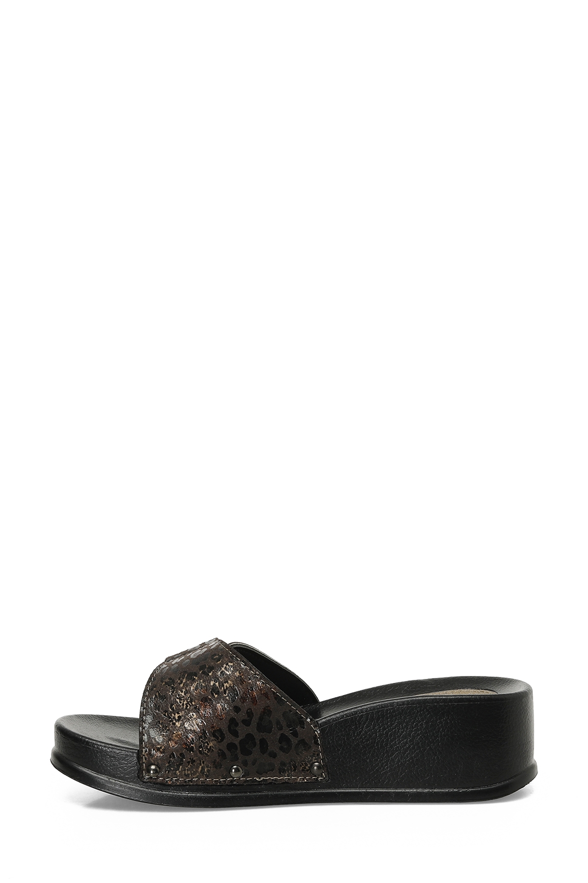 607051.Z4PR Kahverengi Kadın Dolgu Topuk Terlik - Görsel 4