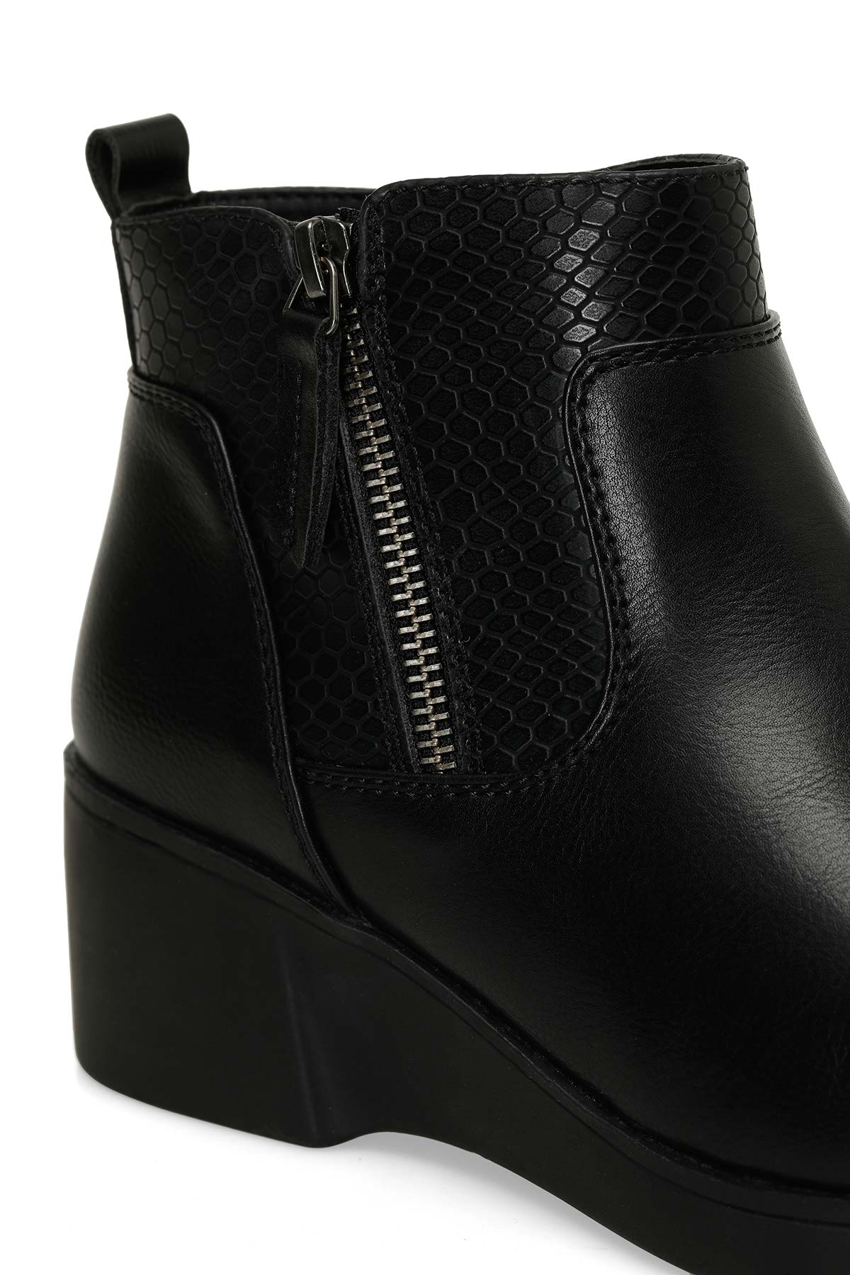 Polaris 166609.Z4PR Siyah Kadın Dolgu Topuk Bot - Görsel 8