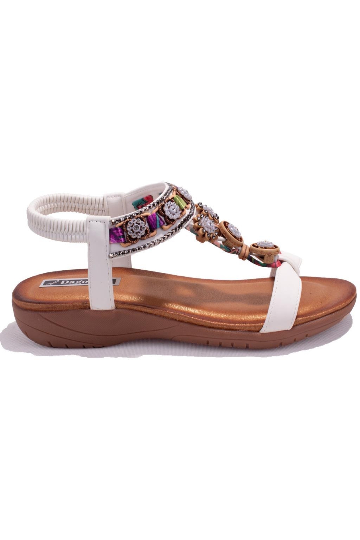 DZA07-7416789 Beyaz Günlük Ortopedik Kadın sandalet - Görsel 2