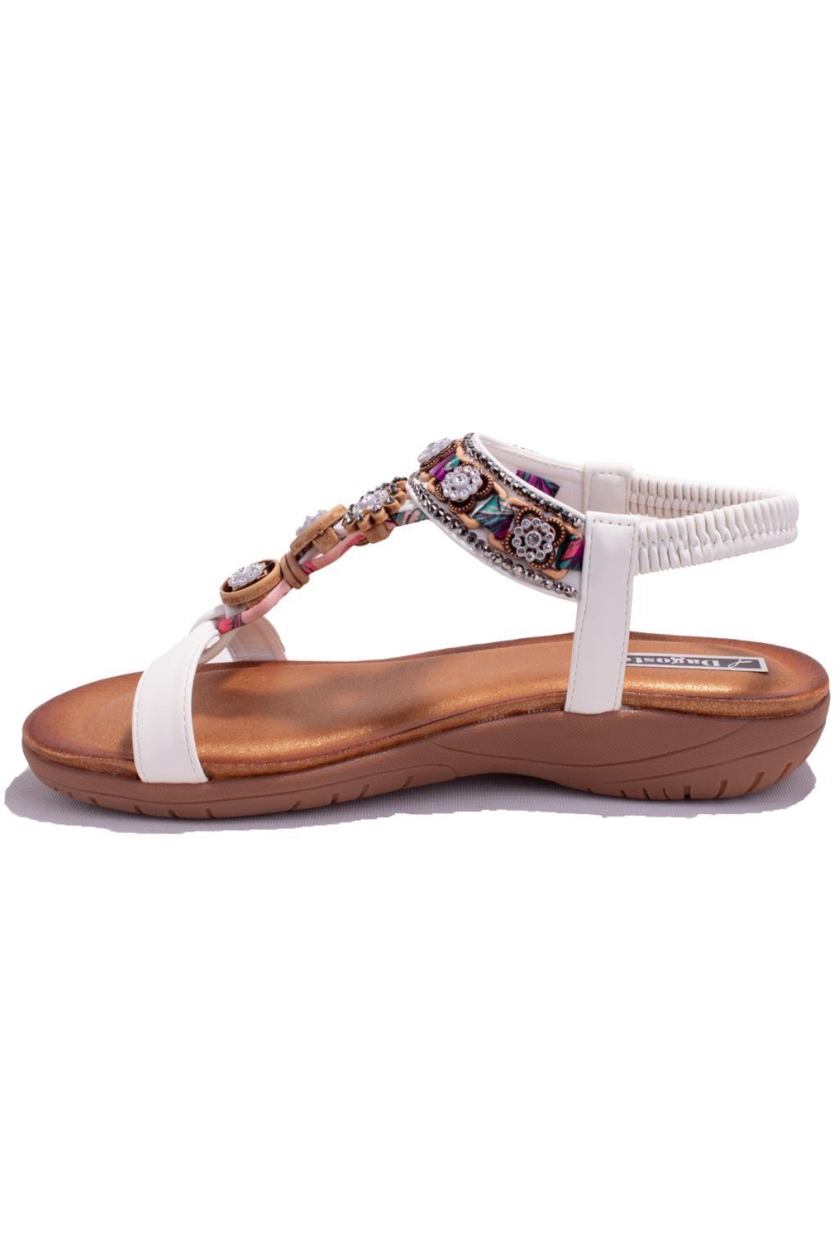 DZA07-7416789 Beyaz Günlük Ortopedik Kadın sandalet - Görsel 4