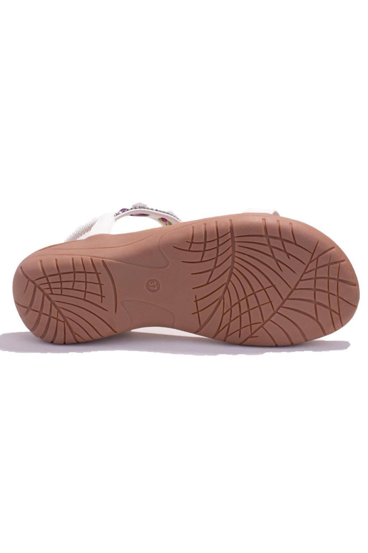 DZA07-7416789 Beyaz Günlük Ortopedik Kadın sandalet - Görsel 5