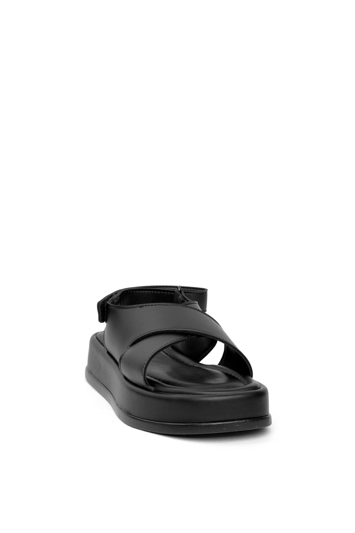 Elit END757 Kadın Düz Sandalet Siyah - Görsel 4